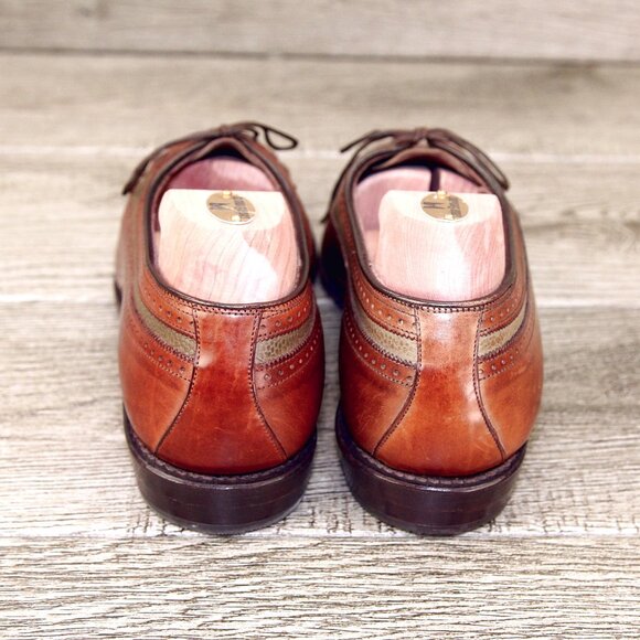 * NIB * $295 Allen Edmonds AMHERST Women's 6 C Green/Brown * add $15 Trees - Picture 8 of 13